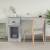 Birou cu sertar, gri beton, 115x50x75 cm, lemn prelucrat, 3 image