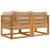 Canapele colț modulare, 2 buc, perne taupe, lemn masiv acacia, 6 image