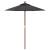Umbrelă de soare de grădină stâlp din lemn antracit 196x231 cm, 4 image