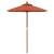 Umbrelă de soare de grădină stâlp din lemn cărămiziu 196x231 cm, 3 image