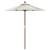 Umbrelă de soare de grădină stâlp din lemn nisipiu 196x231 cm, 4 image
