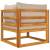 Canapele colț modulare, 2 buc, perne taupe, lemn masiv acacia, 5 image