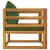 Scaun de grădină cu pernă gri, lemn masiv de acacia, 4 image