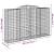 Coșuri gabion arcuite 3 buc, 300x50x180/200 cm, fier galvanizat, 6 image