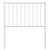 Tăblie de pat metalică, alb, 79,5x3x90 cm, 5 image