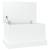 Cutie de depozitare, alb extralucios 50x30x28 cm lemn prelucrat, 2 image