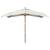 Umbrelă de grădină stâlp din lemn, nisipiu, 300x300x273 cm, 3 image