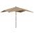 Umbrelă de grădină stâlp din lemn, taupe, 300x300x273 cm, 2 image