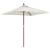 Umbrelă soare de grădină stâlp din lemn nisipiu 198x198x231 cm, 2 image