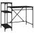 Birou cu rafturi, negru, 105x50x90 cm, lemn compozit și fier, 2 image