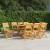 Scaune de grădină pliante, 8 buc., 47x62x90 cm, lemn masiv tec