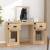 Masă de toaletă cu oglindă, stejar sonoma, 130x50x132,5 cm, 3 image