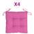 Perne pentru scaun, 4 buc., roz, 40x40x7 cm, material textil, 2 image
