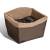428416 happy ride pet booster seat "tagalong" l brown, 3 image