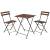 Progarden set mobilier bistro, 3 piese, negru, 2 image