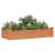 Strat grădină înălțat cu căptușeală maro 120x45x25 cm lemn brad, 3 image