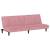 Canapea extensibilă cu suporturi de pahare, roz, catifea, 4 image