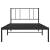 Cadru de pat metalic cu tăblie, negru, 90x190 cm, 6 image