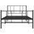 Cadru pat metalic cu tăblii de cap/picioare, negru, 100x190 cm, 6 image