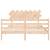 Cadru de pat cu tăblie, 140x200 cm, lemn masiv, 6 image