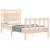 Cadru de pat cu tăblie, 90x190 cm, lemn masiv, 4 image