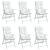 Perne de scaun spătar înalt, 6 buc., model frunze, textil, 3 image