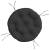 Pernă rotundă negru, Ø 60 x11 cm, țesătură oxford, 2 image