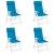 Perne de scaun cu spătar înalt, 4 buc, bleu, țesătură oxford, 4 image