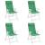 Perne scaun cu spătar înalt, 4 buc, verde, țesătură oxford, 4 image