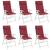 Perne scaun cu spătar înalt 6 buc, roșu vin, țesătură oxford, 4 image