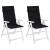 Perne scaun spătar înalt 2 buc, negru, carouri, țesătură oxford, 4 image