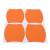 Set 4 bucati protectie zgarieturi manere usa din autocolant carbon 3D Orange, 3 image