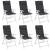 Perne de scaun cu spătar înalt, 6 buc, negru, țesătură oxford, 4 image