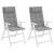 Perne scaun cu spătar înalt 2 buc, gri, țesătură oxford, 4 image