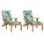 Perne scaun de terasă, 2 buc, model frunze, textil oxford, 3 image