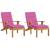 Perne scaun de terasă, 2 buc, roz, țesătură oxford, 3 image