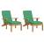 Perne scaun de terasă, 2 buc, verde, țesătură oxford, 3 image