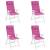 Perne de scaun cu spătar înalt, 4 buc, roz, țesătură oxford, 4 image