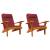 Perne pentru scaun adirondack, 2 buc, roșu vin, textil oxford, 4 image