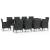 Set mobilier de exterior cu perne, 11 piese, negru, poliratan, 2 image