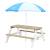 Axi masă de picnic pentru copii „nick” cu umbrelă, maro și alb, 3 image