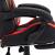 Scaun de racing suport picioare, roșu și negru, piele ecologică, 6 image