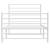Cadru de pat metalic cu tăblie de cap/picioare, alb, 90x190 cm, 6 image