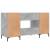 Birou, gri beton, 140x50x75 cm, lemn compozit, 8 image