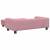 Canapea pentru copii cu taburet roz 100x50x30 cm catifea, 5 image