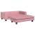 Canapea pentru copii cu taburet roz 100x50x30 cm catifea, 2 image