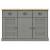 Servantă cu sertare vigo, gri, 113x40x75 cm, lemn masiv de pin, 5 image