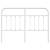 Tăblie de pat metalică, alb, 150 cm, 4 image