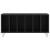 Comodă discuri, negru, 100x38x48 cm, lemn prelucrat, 4 image