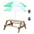Axi masă de picnic pentru copii „nick” cu umbrelă, maro, 8 image
